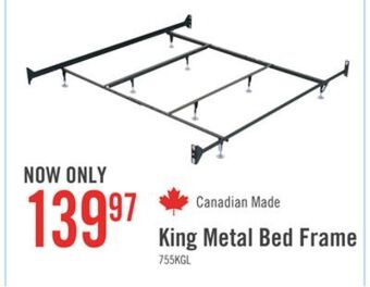 The Brick King metal glide bed frame with headboard/footboard attachment offer