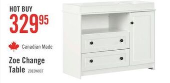 The Brick Zoe changing table offer