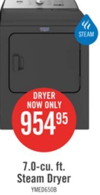The Brick Maytag 7 cu. ft. pet pro electric dryer - ymed6500mbk offer