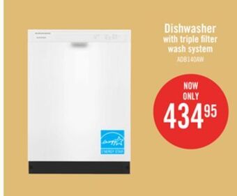 The Brick Amana dishwasher with triple filter wash system - adb1400amw offer