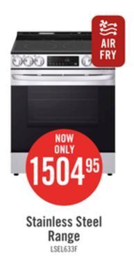 The Brick Lg 6.3 cu. ft. smart electric range with air fry - lsel6333f offer