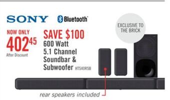 The Brick Sony 5.1-channel 600 w home cinema package - 4a5573 offer