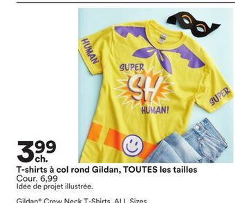 Michaels T-shirts à col rond gildan, toutes les tailles offer