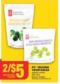 No Frills PC FROZEN VEGETABLES offer