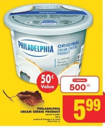 No Frills PHILADELPHIA CREAM CHEESE PRODUCT offer