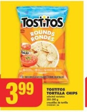 No Frills TOSTITOS TORTILLA CHIPS offer