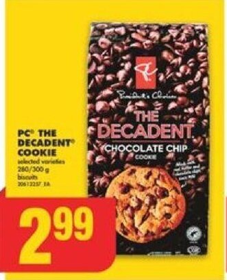 No Frills PC THE DECADENT COOKIE 260/300g offer