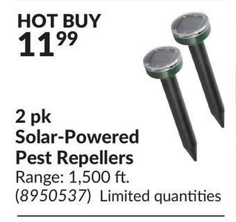 Princess Auto 2 pk solar-powered pest repellers offer