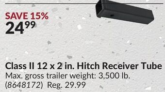 Princess Auto Class ii 12 x 2 in. hitch receiver offer