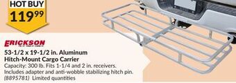 Princess Auto 53-1/2 x 19-1/2 in. aluminum hitch-mount cargo carrier offer