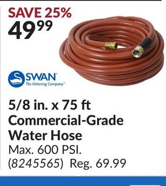 Princess Auto 5 in. x 75 ft commercial-grade water hose offer