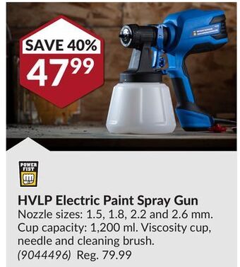 Princess Auto Hvlp electric paint spray gun offer