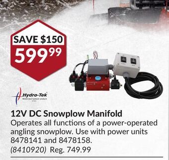 Princess Auto 12v dc snowplow manifold offer