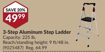 Princess Auto 3-step aluminum step ladder offer