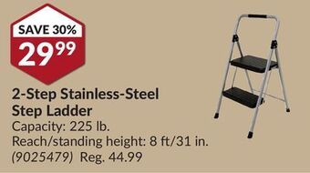 Princess Auto 2-step stainless-steel step ladder offer