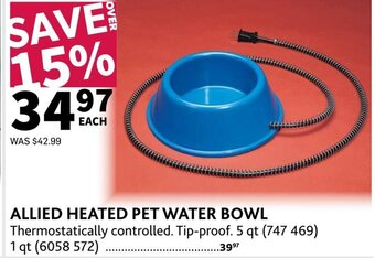 Co-op ALLIED HEATED PET WATER BOWL offer