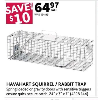 Co-op HAVAHART SQUIRREL / RABBIT TRAP offer