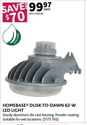 Co-op HOMEBASE DUSK-TO-DAWN 62-W LED LIGHT offer