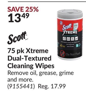Princess Auto 75 pk xtreme dual-textured cleaning wipes offer