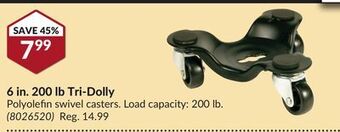 Princess Auto 6 in. 200 lb tri-dolly offer