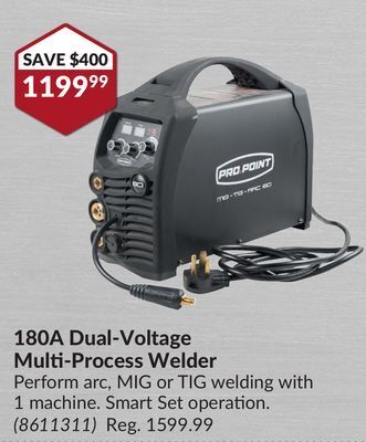 Princess Auto 180a dual-voltage multi-process welder offer