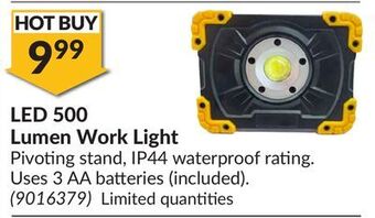 Princess Auto Led 500 lumen work light offer
