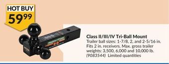 Princess Auto Class ii/iii/iv tri-ball mount trailer offer