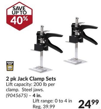 Princess Auto 2 pk jack clamp set offer
