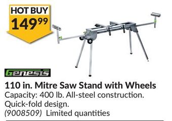 Princess Auto 110 in. mitre saw stand offer