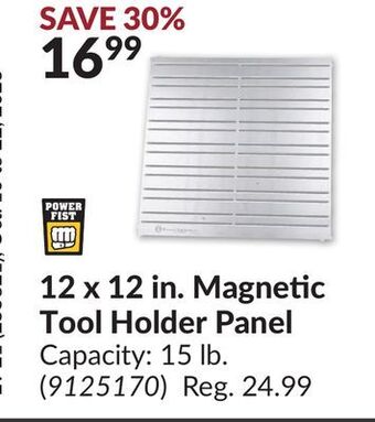 Princess Auto Power fist 12 x 12 in. magnetic tool holder offer