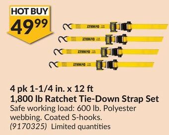 Princess Auto Ratchet tie-down strap set offer