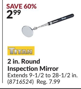 Princess Auto 2 in. round inspection mirror offer