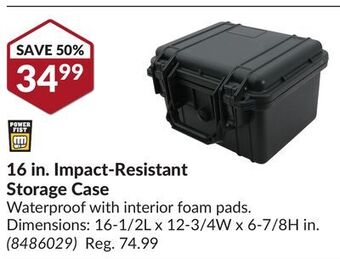 Princess Auto 16 in. impact-resistant storage case offer