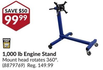Princess Auto Power fist 1,000 lb engine stand offer
