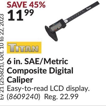 Princess Auto 6 in. sae/metric composite digital caliper offer