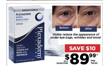Showcase Plexaderm rapid reduction serum offer
