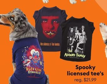 Petsmart Spooky licensed tee's offer