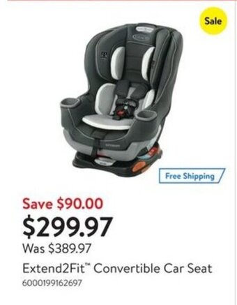 Walmart Extend2Fit Convertible Car Seat offer