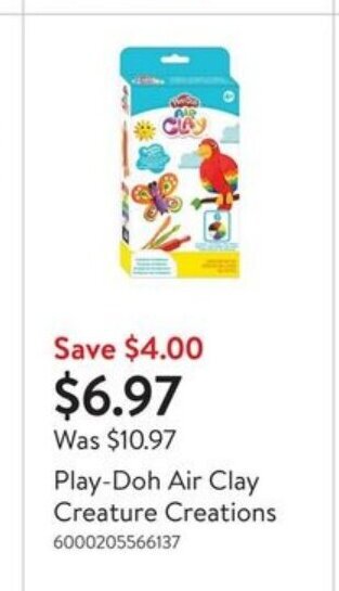 Walmart Play-Doh Air Clay Creature Creations offer