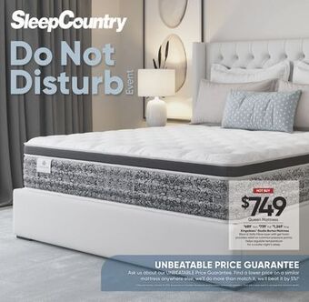 Sleep Country Kingsdown studio burton mattress offer