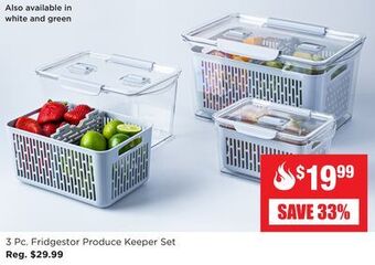 Kitchen Stuff Plus 3 pc. fridgestor produce keeper set offer
