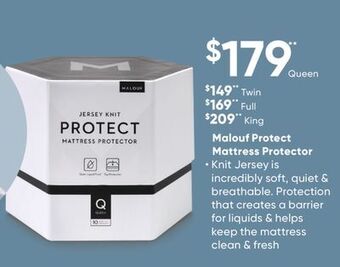 Sleep Country Malouf protect mattress protector offer
