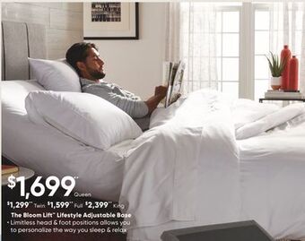 Sleep Country The bloom lift lifestyle adjustable base offer