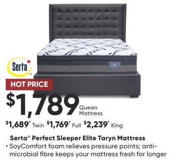 Sleep Country Serta perfect sleeper elite taryn mattress offer