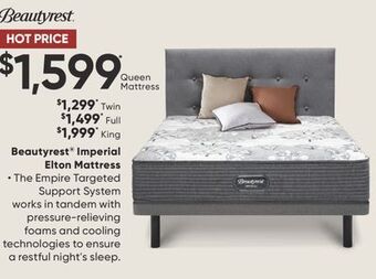 Sleep Country Beautyrest imperial elton mattress offer