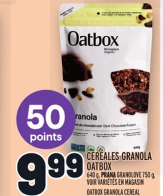 Metro Céréales granola oatbox | oatbox granola cereal offer