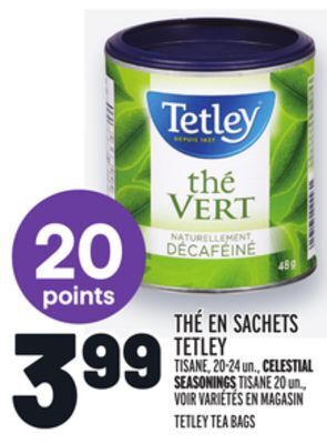 Metro Thé en sachets tetley | tetley tea bags offer