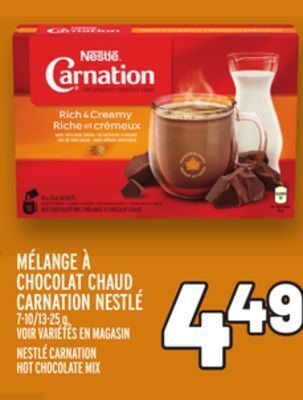 Metro Mélange à chocolat chaud carnation nestlé | nestlé carnation hot chocolate mix offer
