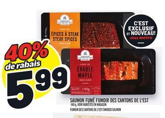 Metro Saumon fumé fumoir des cantons de l'est | fumoir des cantons de l'est smoked salmon offer