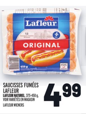 Metro Saucisses fumées lafleur | lafleur wieners offer